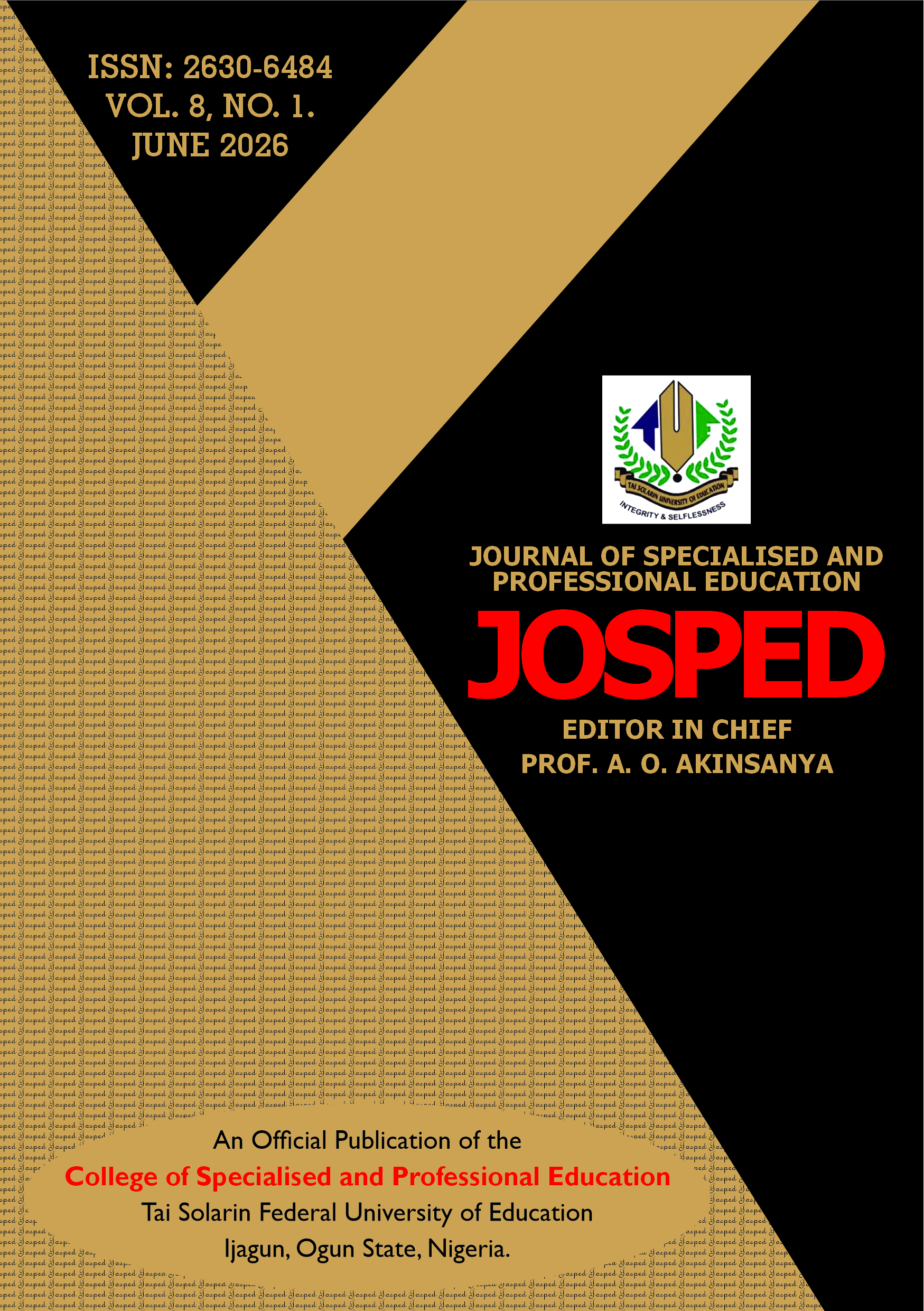 					View Vol. 8 No. 1 (2026): JOSPED_Vol8_No1_2026
				
